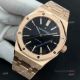 Swiss Replica Audemars Piguet Royal Oak Rose Gold Black Dial AP 15400 Watch (2)_th.jpg